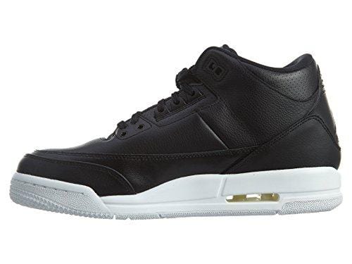 Nike Air Jordan 3 Retro Bg Boys Basketball Shoes (6.5Y, Black/Black/White)
