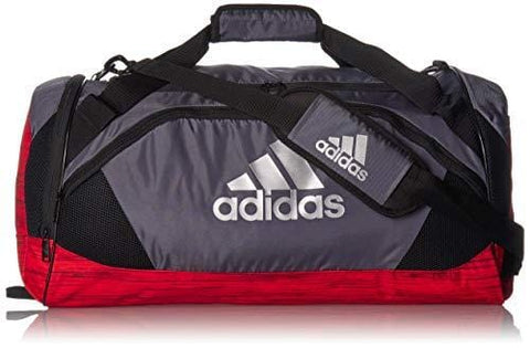 adidas Team Issue II Duffel Bag, Onix/Active Red Looper/Black, One Size