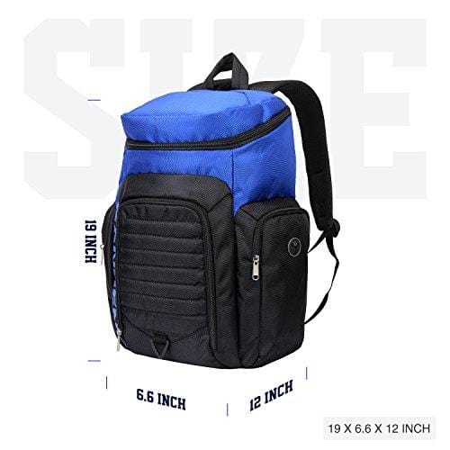 SANHENG Sports Backpack Cooler Large Capacity with Headphone Hole, 15 inch Laptop Backpack with Deputy Storehouse for Basketball (L)