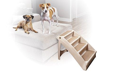 PetSafe Solvit PupSTEP Plus Pet Stairs, Foldable Steps for Dogs and Cats, Best for Small to Medium Pets