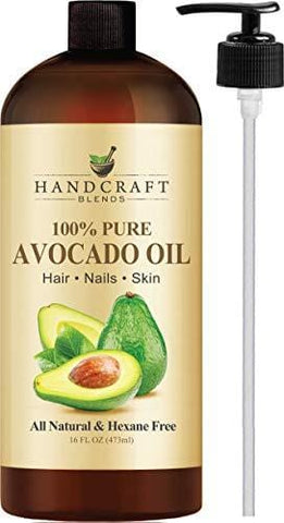 100% Pure Avocado Oil - HUGE 16 OZ - All Natural Premium Quality - Cold Pressed Carrier Oil for Aromatherapy, Massage & Moisturizing Skin - HEXANE FREE