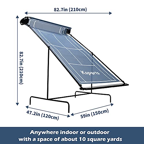 Ksports Tennis Rebounder Net Blue - Rebound Wall for Racket Sports - for Pickleball Padel Squash Racquetball Table Tennis -Portable Backboard for Indoor & Outdoor Training with Carry Bag