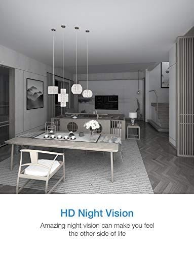 Wireless Camera, 1080P HD WiFi Pet Camera Baby Monitor, Pan/Tilt/Zoom IP Camera for Elder/Nanny Security Cam Night Vision Motion Detection 2-Way Audio Cloud Service Available Webcam White