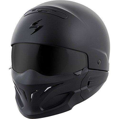 ScorpionExo Covert Unisex-Adult Half-Size-Style Matte Black Helmet (Matte Black, Large) (COV-0105)