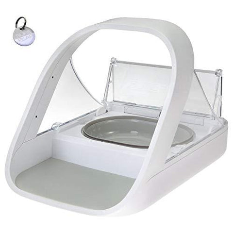 Automatic Pet Feeder - Sureflap - SureFeed Microchip Pet Feeder - MPF001 - Suitable for Both Wet and Dry Food - Bonus eOutletDeals Pet Towel