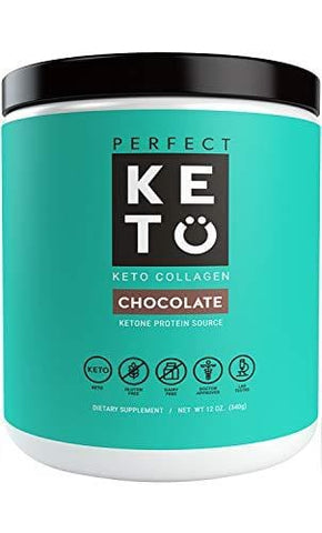 Perfect Keto Chocolate Protein Powder: Collagen Peptides Grassfed Low Carb Keto Drink Supplement with MCT Oil Powder. Best as Keto Drink Creamer or Added to Ketogenic Diet Snacks. Paleo & Gluten Free - Ultra Pickleball