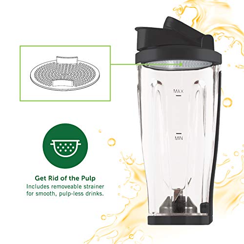 Polar Blend Portable and Cordless Blender - USB Rechargeable with Leak-Proof Lid Ideal for Shakes and Smoothies - Convenient for Travel, Office, and Gym Use (24 oz.)