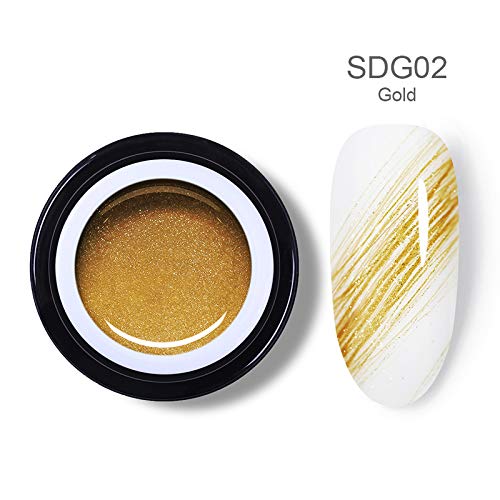 BORN PRETTY 10 Boxes Glittery Drawing Gel Polish Nail Art Pull Line Gel Thick Elastic Paint Gel 5ml/box