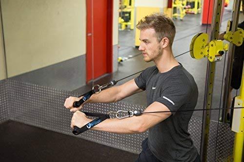 Fitteroy Premium Heavy Duty Exercise Handles (Set of 2) for Cable Machines and Resistance Bands