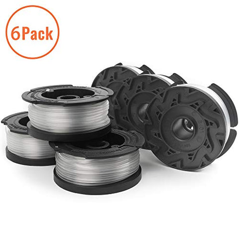 X Home 6-Pack Durable AF-100 Pre-Wound Weed Eater Spools, Compatible with Most Black and Decker String Trimmers, Easy to Install