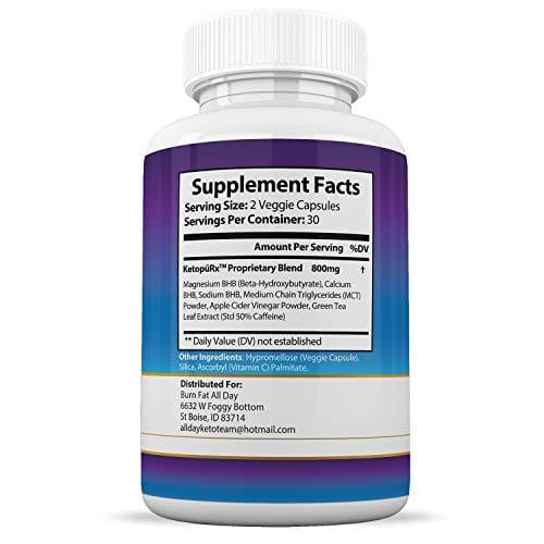 Keto Pills for Weight Loss - Burn Fat Fast & Lose Unwanted Pounds - Weight Loss Supplements for Women & Men - Appetite Suppressant - Ketogenic Formula with BHB - 60 Capsules