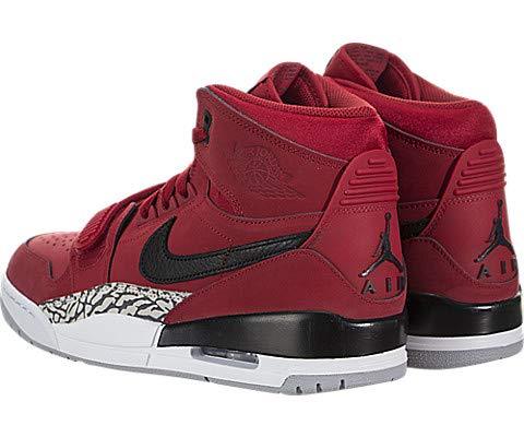 Nike Jordan Legacy 312 - Men's Varsity Red/Black/White Leather Basketball Shoes 9.5 D(M) US