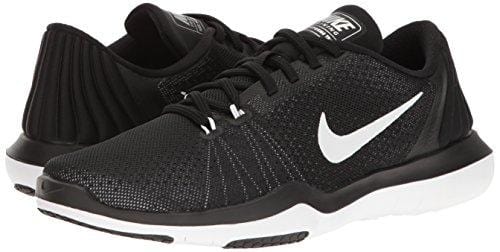 NIKE Women's Flex Supreme TR 5 Cross Training Shoe, Black/White/Pure Platinum, 8.5 B(M) US