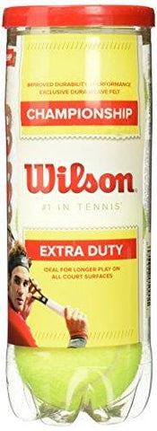 Wilson Championship Extra Duty Tennis Ball (4-Pack), Yellow