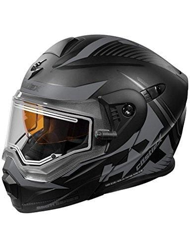 Castle X CX950 Focus Electric Modular Snowmobile Helmet (2XL, Matte Black/Gray)