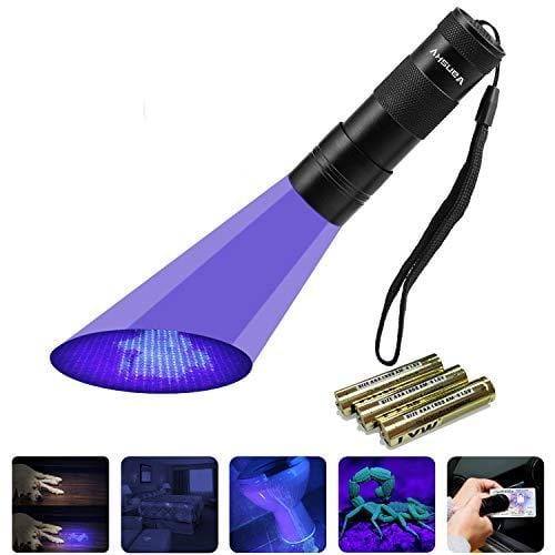 Black Light UV Flashlight UV Light,Vansky Blacklight 12 LED Ultraviolet Urine Detector For Dog/Cat/Pet Urine & Dry Stains and Bed Bug On Carpets/Rugs/Floor,Matching with Pet Odor Eliminator