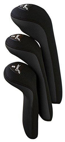 Stealth Set of 3 Golf Club Headcovers for Drivers - Black