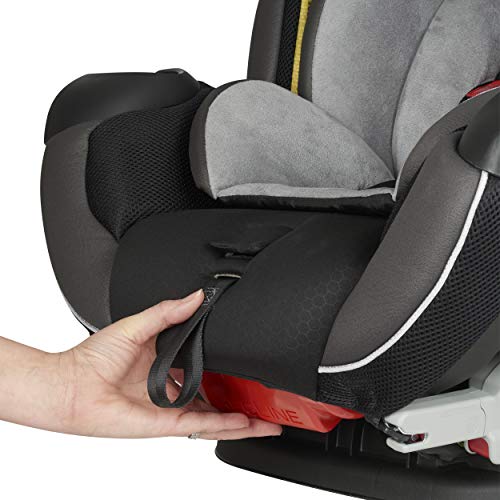 Evenflo Symphony Elite All-In-One Convertible Car Seat, 5-Point Infinite Slide Harness, Easy to Install, Forward / Rear Facing, Booster Seat, 110-lb Capacity, Multiple-Position Recline, Paramount Gray