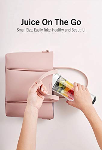 LaHuko Portable Blender Personal Size Blender Juicer Cup for Juice Crushed-ice Smoothie Shake, Two Rotating Speed, USB Rechargeable, Waterproof Blender for Outdoor Picnic Travel Gym