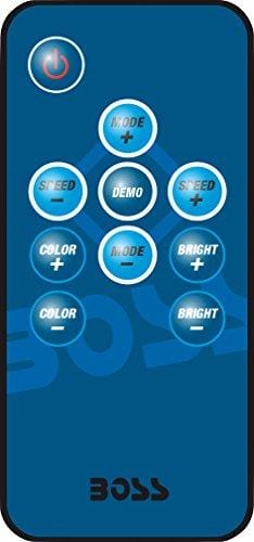 BOSS Audio MRGB65 200 Watt (Per Pair), 6.5 Inch, Full Range, 2 Way Marine Speakers, (Sold in Pairs) Multi Color LED Illumination with Wireless Radio Frequency Remote