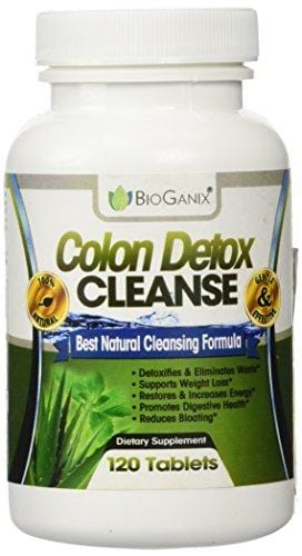 BioGanix Colon Detox Cleanse & Weight Loss Pills (120 Capsules) Quick 15-Day Ultimate Intensive Herbal Supplement Formula - Total Cleansing Flushes Toxins & Eliminates Waste