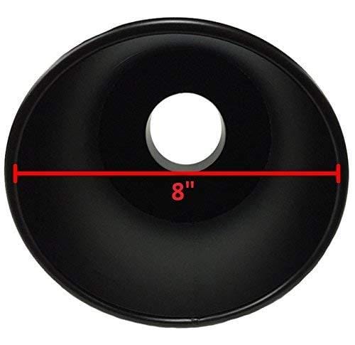 Powder Coated Bolt On Diesel Exhaust Tip 4" inlet 8" Outlet 15" Long (BLACK)