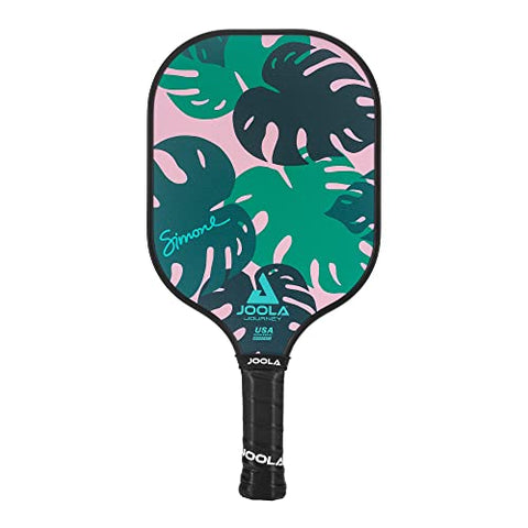 JOOLA Journey Pickleball Paddle – Fiberglass Graphite Surface for More Power – Lightweight Pickleball Paddle w/Increased Control - Multiple Colors & Designs - USAPA Approved - Monstera Leaves 10mm