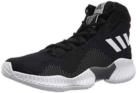 adidas Men's Pro Bounce 2018 Basketball Shoe, Black/White/Grey, 10.5 M US