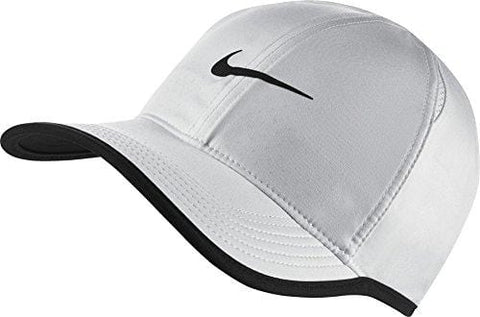 NIKE Unisex AeroBill Featherlight Cap, White/Black/Black, One Size