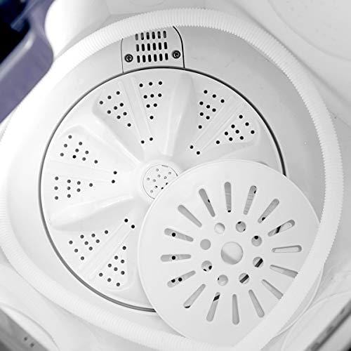 Giantex Portable Washing Machine Compact Twin Tub Washer and Spain Spinner Laundry Clothes Washer (10lbs for washing and 6lbs for Spinning- Gray+ White)
