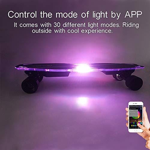 D5X-Plus Electric Skateboard with Wireless Remote,25 MPH Top Speed Longboard,900W Dual Motor,Replaceable PU Tyre,APP Control Bulit-in LED Lights