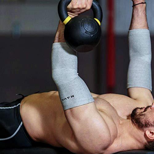 Mava Sports Elbow Sleeve Recovery Compression, Size XL – Support for Workouts, Weightlifting, Arthritis, Tendonitis, Tennis and Golfer's Elbow – Bamboo Charcoal Athletic Elbow Compression Sleeves