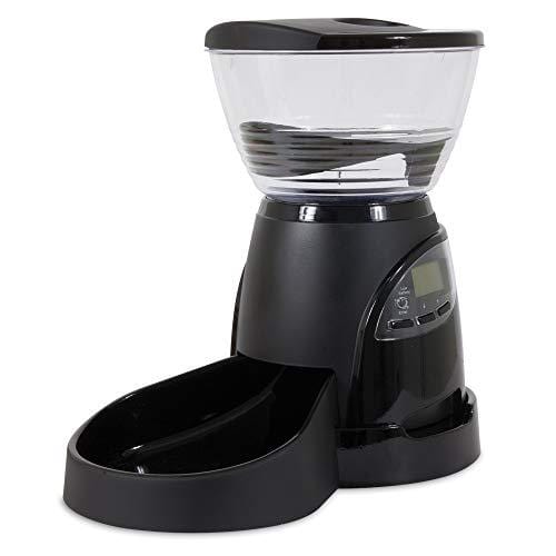 Aspen Pet Lebistro Programmable Cat and Dog Feeder 2 Sizes Black