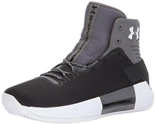 Under Armour Men's Team Drive 4 Basketball Shoe, Black (001)/White, 8.5