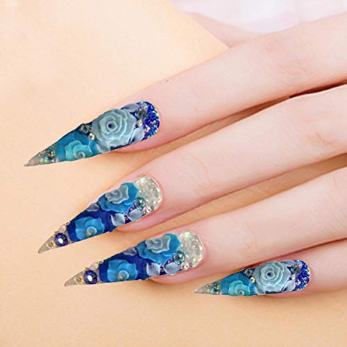 12pcs 3D Sculpture Gel, Saviland Carving Gels Nail Polish for Decoration Patterns Nail Art Kit(White,Pink,Red,Blue,Black)