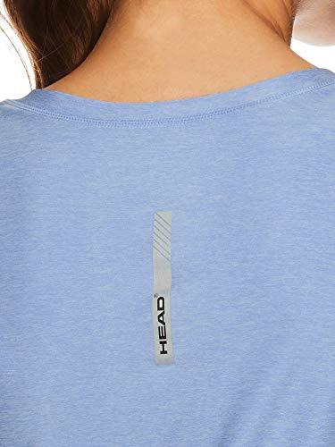 HEAD Women's Short Sleeve Workout T-Shirt - Performance Tennis Crew Neck Activewear Top - Serenity Heather, 2X