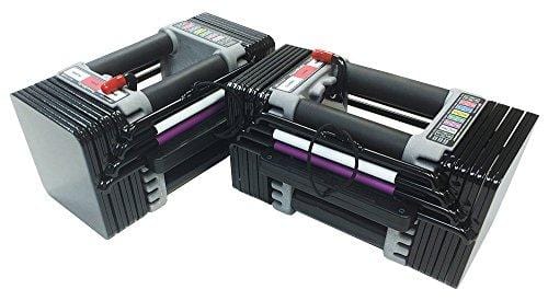 PowerBlock Elite Set Dumbell, 50-Pound (pair), Black - EL-50Plates1-4