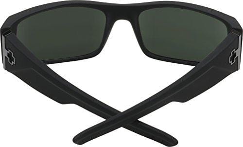 Spy Optic Hielo 670375973864 Polarized Flat Sunglasses, 56 mm (Soft Matte Black/Happy Gray/Green Polar)