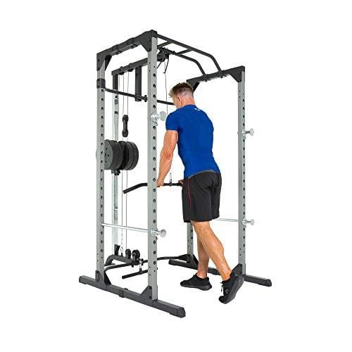 Fitness Reality 810XLT Super Max Power Rack Cage with LAT Pull Down and Low Row Cable Attachment