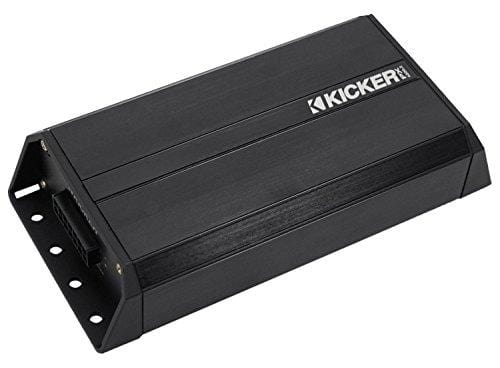 Kenwood KMRD372BT Stereo Bluetooth Receiver W/ Dash Kit Bundle Combo With 2x Kicker 6.5" Speakers W/ Adapter Brackets + Handle Bar Control For 98-2013 Harley Motorcycle + 200 Watt Amp With Install Kit