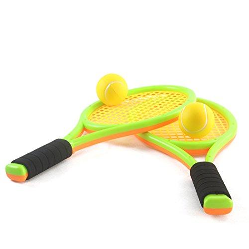 Lingxuinfo Kids Tennis Rackets Tennis Racquet Play Game Beach Toys Badminton Set for Kids with 2 Rackets