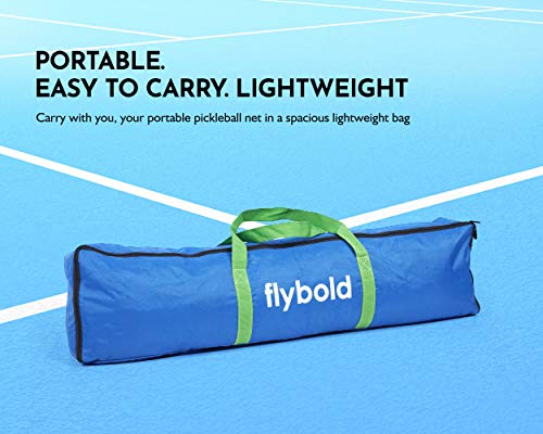 Pickleball Nets Portable Outdoor Portable Pickleball Net Regulation Size Equipment Lightweight Sturdy Interlocking Metal Posts with Carrying Bag for Indoor Outdoor Pickle Ball Game Court 22ft