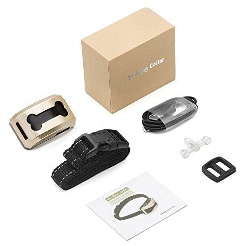 Aeetone Bark Collar Upgrade 7 Sensitivity Rechargeable Humane Dog No Bark Collar with Vibration and No Harm Shock for Small Medium Large Dog (Gold)