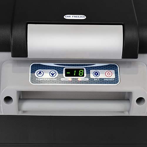 COSTWAY 54 Quart Portable Refrigerator/Freezer Compact Vehicle Car Mini Fridge Electric Cooler for Truck Party, Travel, Picnic Outdoor, Camping（-4°F to 50°F）(Black and Grey)