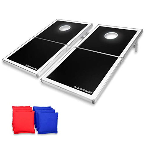 GoSports LED Light Up Cornhole Set, Regulation Size