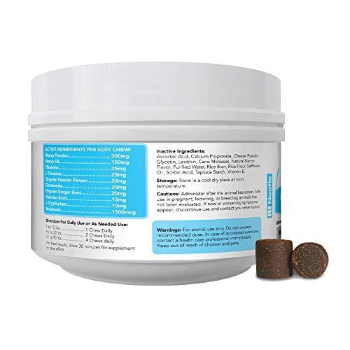 Nootie Calming Treats for Dogs 120CT - Dog Anxiety Relief Organic Passion Flower 150Mg of Hemp Oil for Dogs per Soft Chew Calming Aid for Anxiety Relief for Dogs and Pets Calming Dog Treats