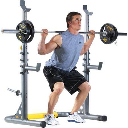 Gold's Gym XRS 20 Olympic Workout Bench and Squat Rack(Bar and weights NOT Included)