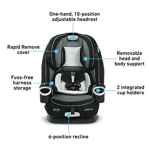 Graco 4Ever DLX 4 in 1 Car Seat | Infant to Toddler Car Seat, with 10 Years of Use, Joslyn