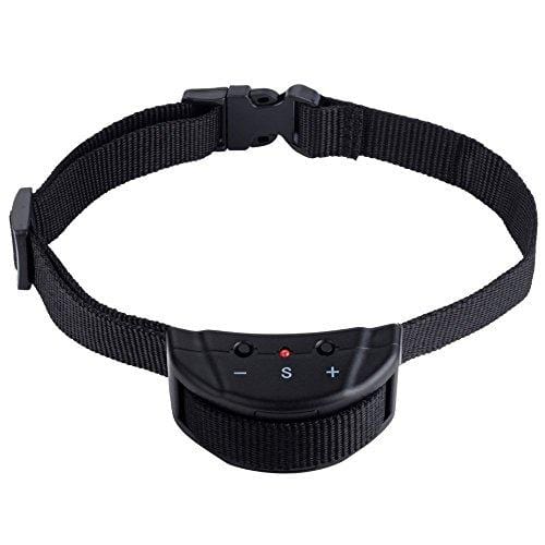 Vastar No Bark Dog Collar - Dog Collar, Training Anti Bark Shock Control with 7 Levels Button Adjustable Sensitivity Control, Stimulation of No Harm Warning Beep and Vibration for Dog (Black)