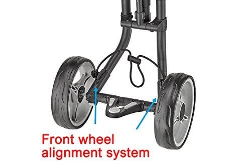 CaddyTek Explorer V8 - SuperLite 4 Wheel Golf Push Cart, Explorer Version 8, Silver [product _type] CaddyTek - Ultra Pickleball - The Pickleball Paddle MegaStore